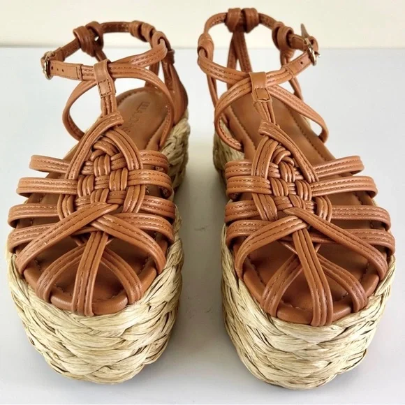 NEW ULLA JOHNSON LEATHER PLATFORM SANDALS - Picture 9 of 12